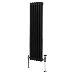 Tradisjonell Vertikal 2-søylet Radiator - 1500x 292mm - Svart
