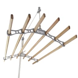 2 m takklør med trinsesystem - hvit