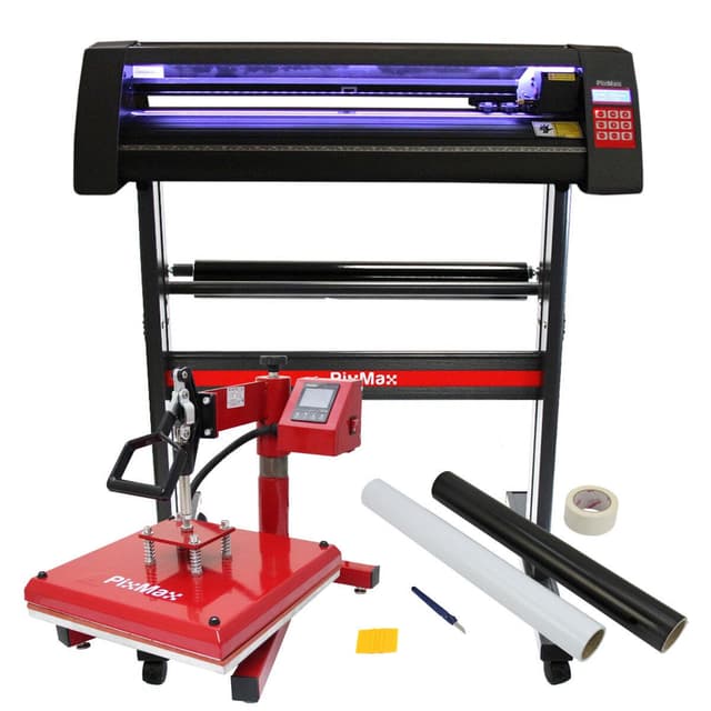 LED-vinylskærer med 38 cm svingvarmepresse og software