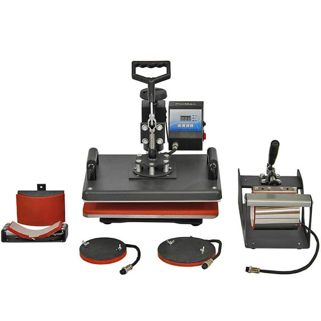 PixMax sort sublimeringsmaskine 5 i 1 kombineret varmepresse