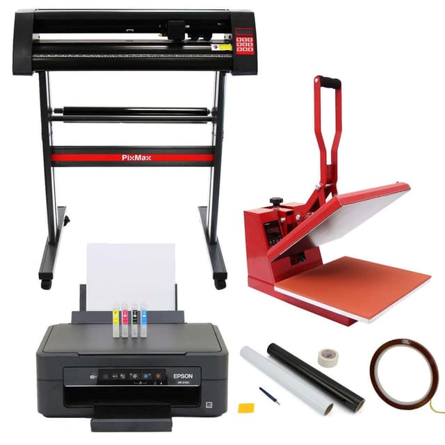 38 cm muslingepresse, 720 mm vinylskærer, Epson-printer og ukrudtsrensningssæt