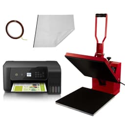 PixMax T-shirt sublimeringsvarmepresse, 38 cm x 38 cm musling, rød