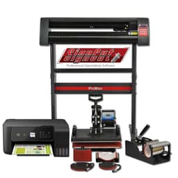 PixMax Da Vinci-pakke 5-i-1 varmepresse, vinylskærer, CIS-printer