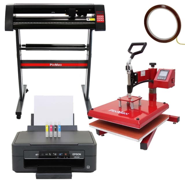38 cm svingpresse, 720 mm vinylskærer og Epson-printer