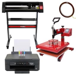 38 cm svingpresse, 720 mm vinylskærer og Epson-printer