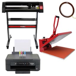 50 cm muslingepresse, 720 mm vinylskærer og Epson-printer