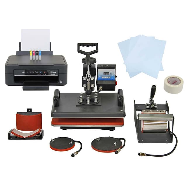 5-i-1 varmepresse og Epson-printer