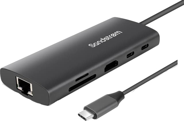 Sandstrøm SMHBCPD26E 9-i-1 USB-C hub