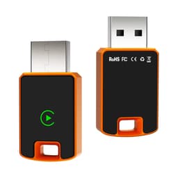 Trådløs CarPlay-adapter: Kablet til trådløs CarPlay-konverter med Bluetooth 5.3 Oransje