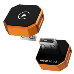 Trådlös CarPlay-adapter: Kabelansluten till trådlös konverterare med B