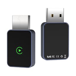 Trådløs CarPlay-adapter: Kablet til trådløs CarPlay-konverter med Bluetooth 5.3 Blå