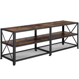 tectake TV-bänk   141 x 41.5 x 50.5 cm Industriellt Mörkt Trä, Rustikt