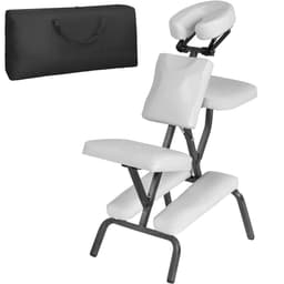 tectake Massagestol i kunstlæder 80 x 50 x 105 cm Beige