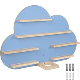 tectake Vägghylla MyLittleStory Cloud för upp till 28 tonies 15.5 x 76 x 50 cm Blå