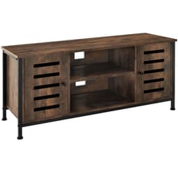 tectake TV-Bänk Carlow 110 x 41.5 x 50.5 cm Industriellt Mörkt Trä, Rustikt
