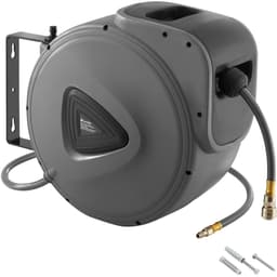 tectake Tryckluftsslang automatisk 62 x 23 x 41 cm Grå