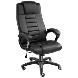 Ergonomisk kontorsstol - Svart - 360° roterbar & steglöst höj- och sänkbar