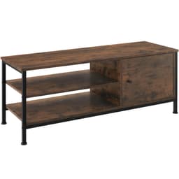 tectake TV-bänk Durban 110 x 40 x 45.5 cm Industriellt Mörkt Trä, Rustikt
