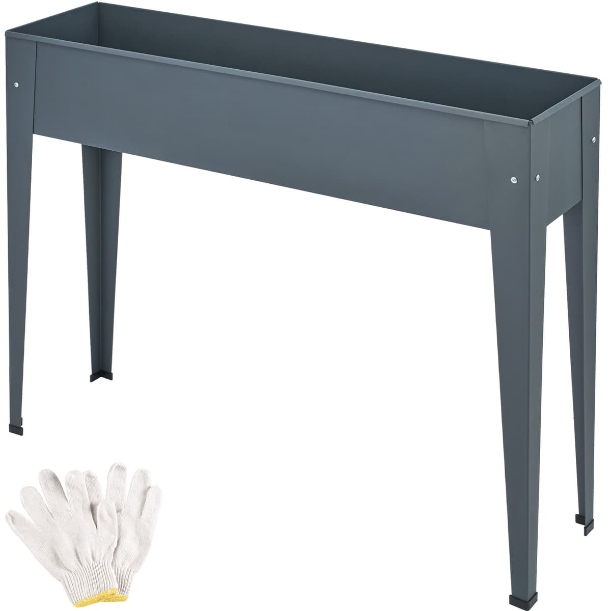 tectake Upphöjd odlingsbädd Calendula 98.5 x 26 x 82.5 cm Antracit ...