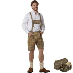 tectake Lederhosen Moritz oktobertfestbyxor herr strl. 50, ek