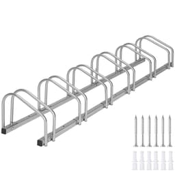 tectake Cykelstativ 161 x 28.5 x 26 cm Sølv