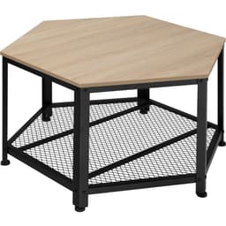 tectake Sofabord Norwich 75 x 86.5 x 46.5 cm Industrielt Lyst Træ, Egetræ Sonoma