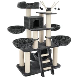 tectake Kradsetræ Gismo 130 x 79 x 195 cm Grå/Hvid