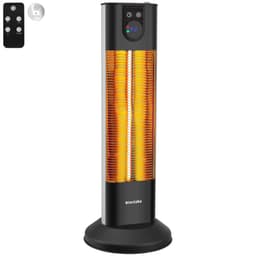 tectake Infravärmare Solaris Terra 1500W med timerfunktion 29 x 29 x 76.5 cm Svart