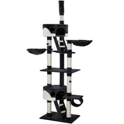 tectake Klösträd katt, klösmöbel Hansi 60 x 45 x 260 cm Svart/Vit