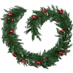 Julekrans med kuler og kongler