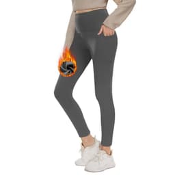 Leggings - Termisk innerfleecefodrad Mörkgrå S