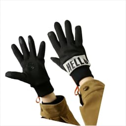 Vinter Fleece Sykkelhansker for Menn - Vindtette, Varme og Berøringsskjermkompatible Svart hvit