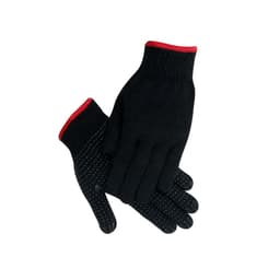 580g Svarte Bomulls PVC Prikk Grep Arbeidshansker, Universal Størrelse, 12 Par