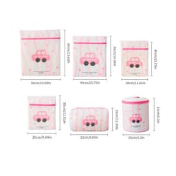 Tvättväska Set Med 6 Delar - Skydda Dina Kläder I Tvättmaskinen Rosa