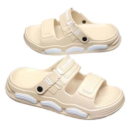 Herre sportssandaler i khaki farve, blød PVC sål, åndbar og skridsikker sommerfodtøj L