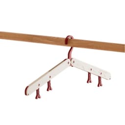 2 kpl kokoontaitettavia matkakäyttöön tarkoitettuja kannettavia vaateripustimia - tilaa säästävä muotoilu Punainen