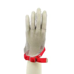 Kuttsikre Hansker med Nylon Håndleddsbånd - 316L Rustfritt Stålnett for Matforedling, Metallskjæring