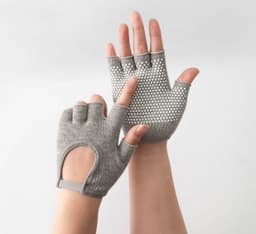 Dame Sports Fitness Halvfinger Handsker Grå