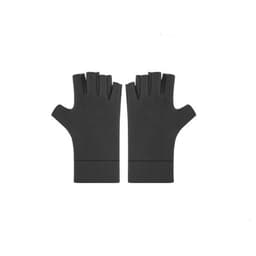 Termiske plysjfôrede femfingerhansker Sort