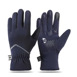Miesten talvipyöräilyhanskat: Lämpimät, kosketusnäyttöä tukevat, tuulenpitävät ja liukumattomat Sininen