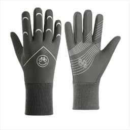 Vandtætte, vindtætte, termiske touchscreen-cykelhandsker til vinter udendørs sport Grå