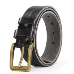 Aito nahkavyö miehille, 120 cm rento pukeutumisvyö Musta