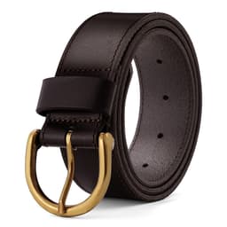 Premium skinnbelte for menn, 118,5 cm kaffe