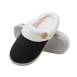 Ull- och Fleece Tofflor - Varma och Bekväma Inneskor Svart