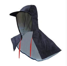 Støvtett skulderkappehatt i denim