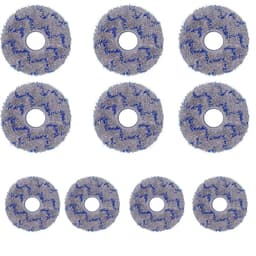 10-pakke mopper for robotstøvsugere - Kompatibel med Ecovacs og Dreame Grå+blått