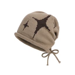 Syksyn ja talven neulottu pipo - lämmin taitettu reuna ja korvasuojaus Khaki