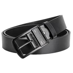 PU Läderbälte för Män med Spänne - Vintage Stil för Jeans Svart