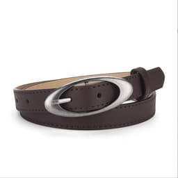 Tyylikäs naisten vyö soikealla metalliseossoljella Ruskea
