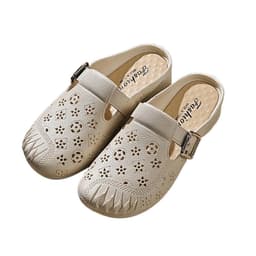 Damskor Platta Halkfria PVC Hålskor Med Stängd Tå För Bekväm Användnin